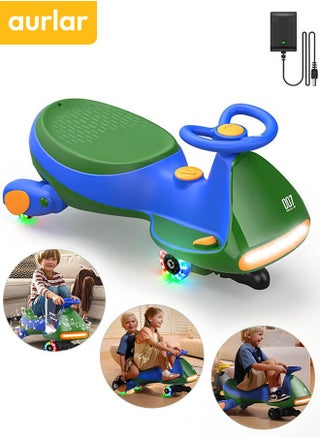 Blue-Green Electric Wiggle Car
