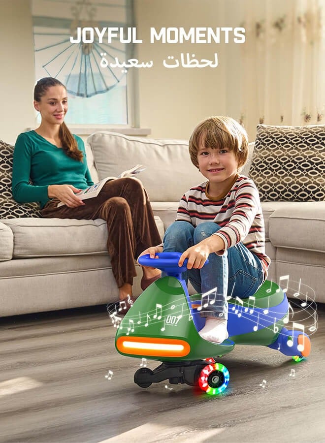 الأورلار سيارة كهربائية للأطفال 2 في 1، مزودة بعجلات مضيئة، موسيقى بلوتوث، بطارية 12 فولت، سرعتان، لعبة ركوب آمنة وممتعة، مثالية كهدية للأطفال - Image 2