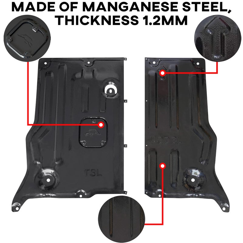 KEWISAUTO Front Skid Plate for Tesla Model 3 / Model Y, Splash Shield Cover Under Engine Guard Cover Chassis Guard Plates for Tesla Model 3 2017-2025 / Model Y 2020-2025 Accessories - Image 4