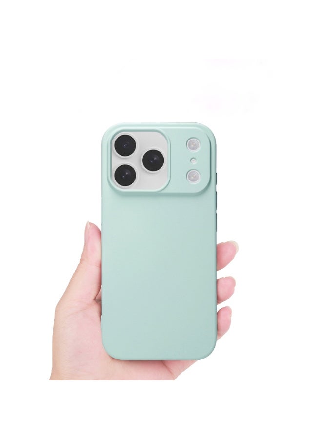 Silicone Case for iPhone 17 Pro, Silky Soft Touch Full-Body Protective Phone Case, Anti-Scratch Shockproof Cover with Microfiber Lining (AQUA GREEN)