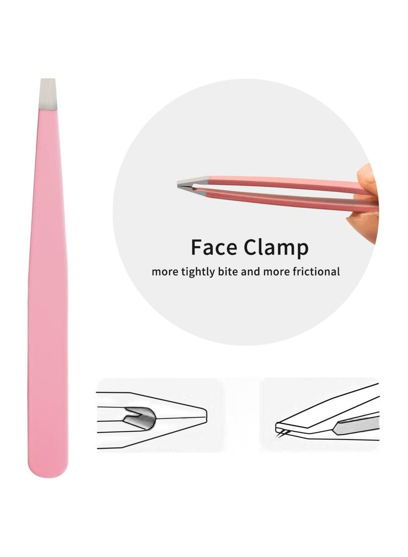 ORiTi Tweezers for Women, 3 piece Pink Tweezers for Women Facial Hair, Precision Tweezers for Eyebrows, Hair Removal - Image 3