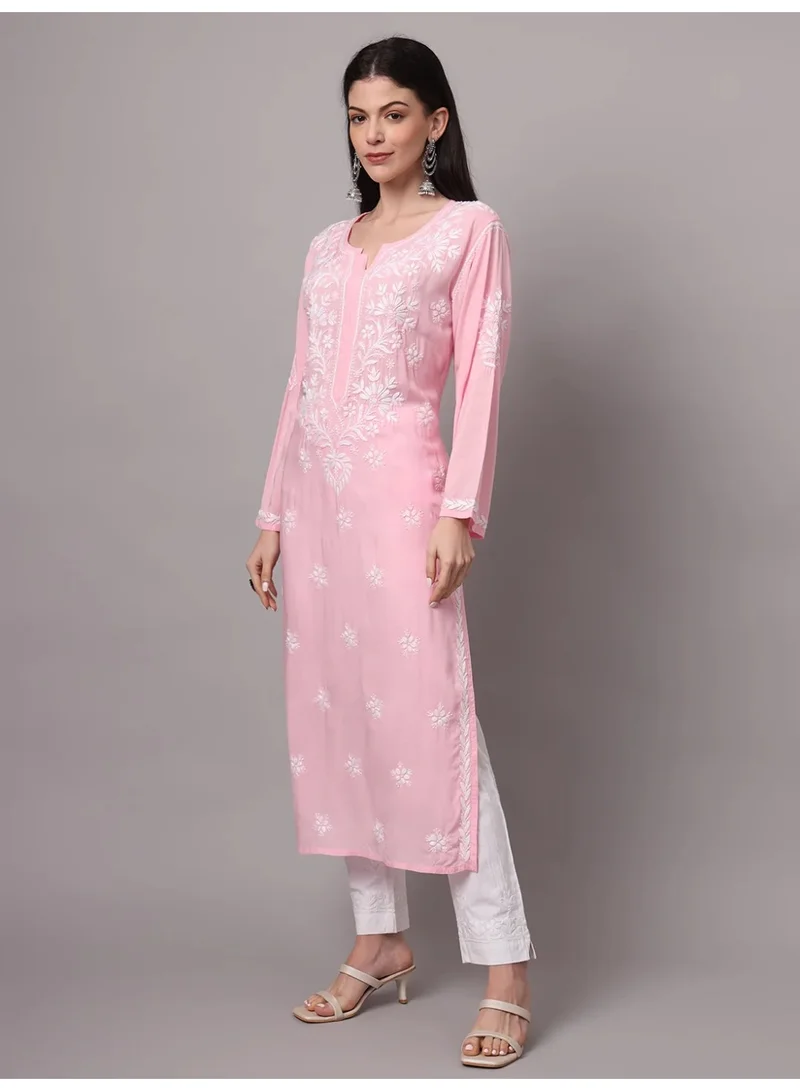 Alaya Hand Embroidered Chikankari Modal Kurta-AL4059