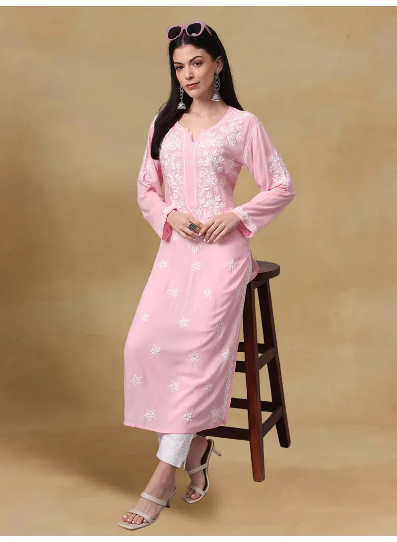 Alaya Hand Embroidered Chikankari Modal Kurta-AL4059