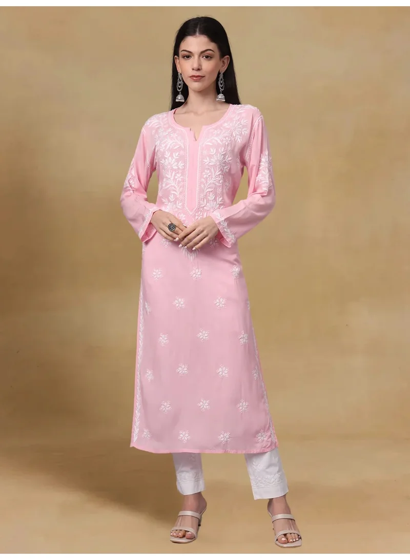 Alaya Hand Embroidered Chikankari Modal Kurta-AL4059