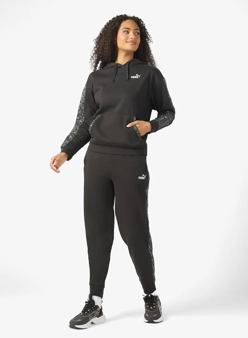 PUMA black Essential Graphic Sweatpants for Women | Best Price UAE