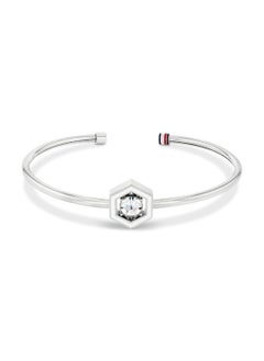 TOMMY HILFIGER TH JEWELRY SS24 GEOMETRIC - WOMEN WOMENS MEMORY STEEL BANGLE - 2780856  - Image 1