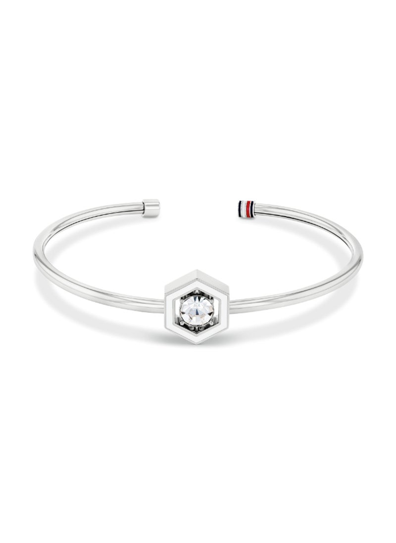 TOMMY HILFIGER TH JEWELRY SS24 GEOMETRIC - WOMEN WOMENS MEMORY STEEL BANGLE - 2780856  - Image 1