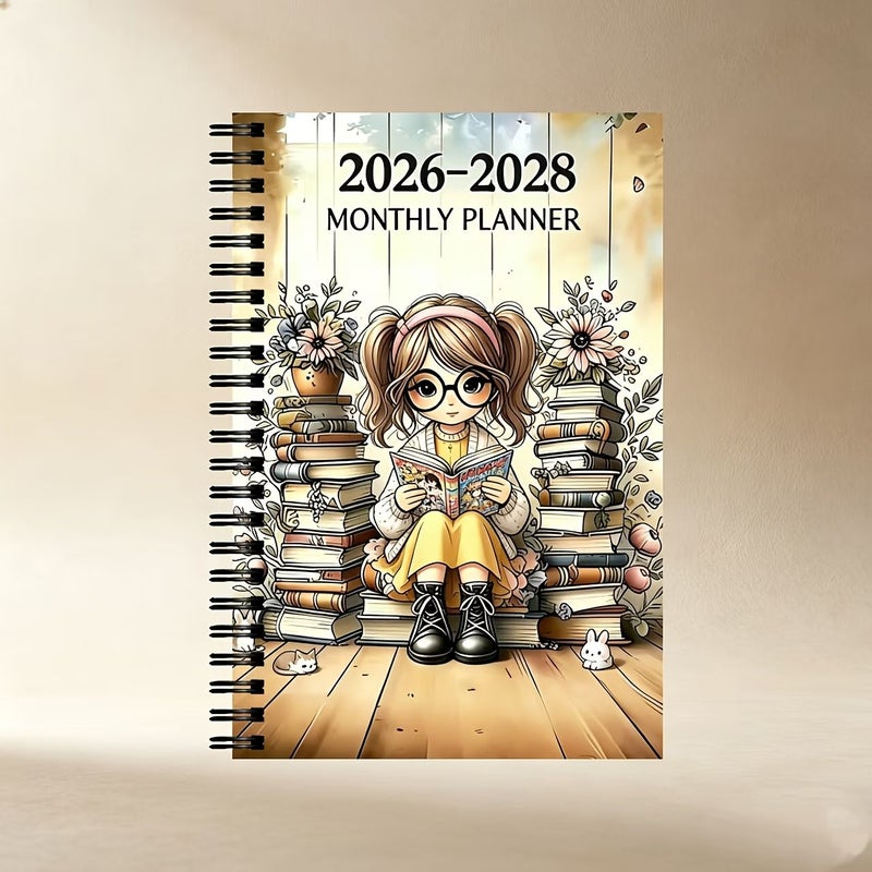 فتاة ذات ذيلين أصفرين - مخطط تقويم لمدة ثلاث سنوات (2026-2028) بدون تواريخ، للاستخدام اليومي كهدية للمكاتب - Image 3