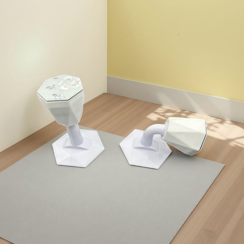 Silent Door Stopper White 2pcs Noiseless No Drilling for Home Office Bedroom - Image 4
