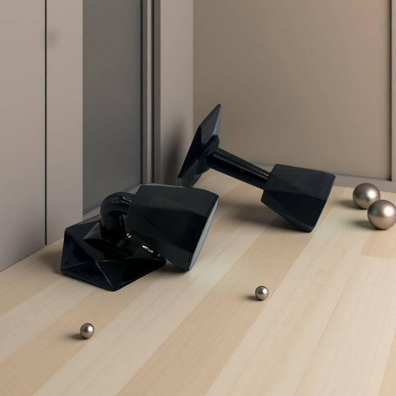 Silent Door Stopper White 2pcs Noiseless No Drilling for Home Office Bedroom - Image 3