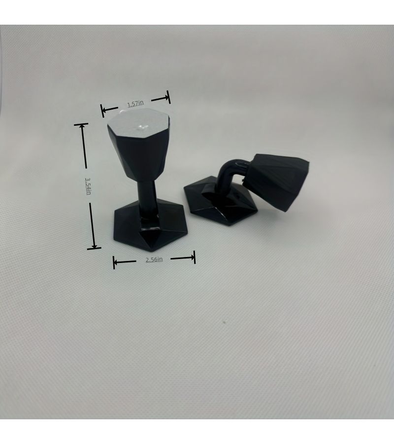 Silent Door Stopper White 2pcs Noiseless No Drilling for Home Office Bedroom - Image 2