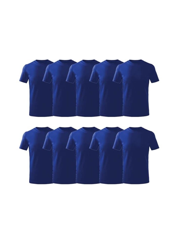 PRINTSHOP4ME 10 pcs Adult Round Neck Combed Men's T Shirt 190 GSM Pure Cotton Basic Colors  - Image 1