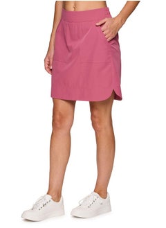 RBX Active Longer Length Skort For Women, Quick Drying Woven Pickleball Golf Skort With Pockets For Tennis, Hiking, Running Berry Beauty S  - Image 1