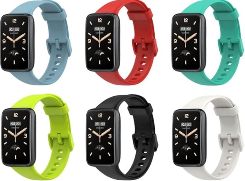 Karessories 6 Pack Silicone Replacement Bands for Xiaomi Mi Band 7 Pro - Image 1