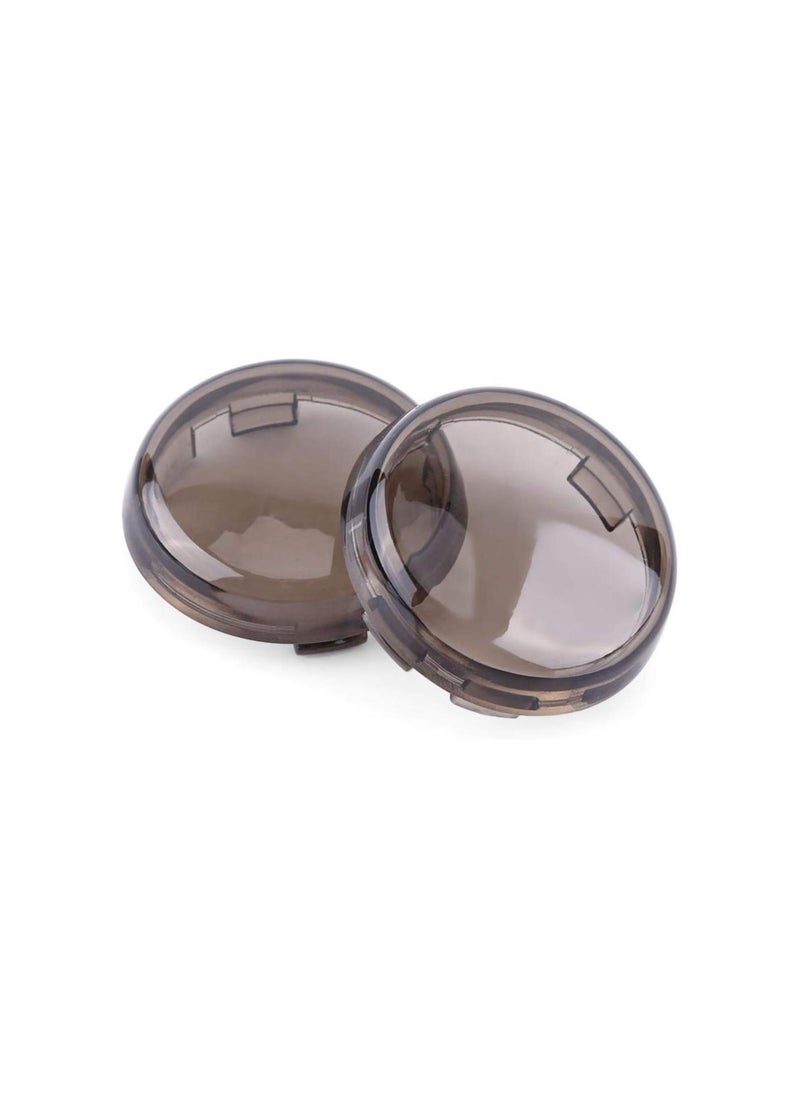 Generic - Turn Signal Light Lens , 2 pcs Motorcycle Turn Signal Light Lens Cover For Dyna Softail Sportster 198615(Smoke) - Image 1