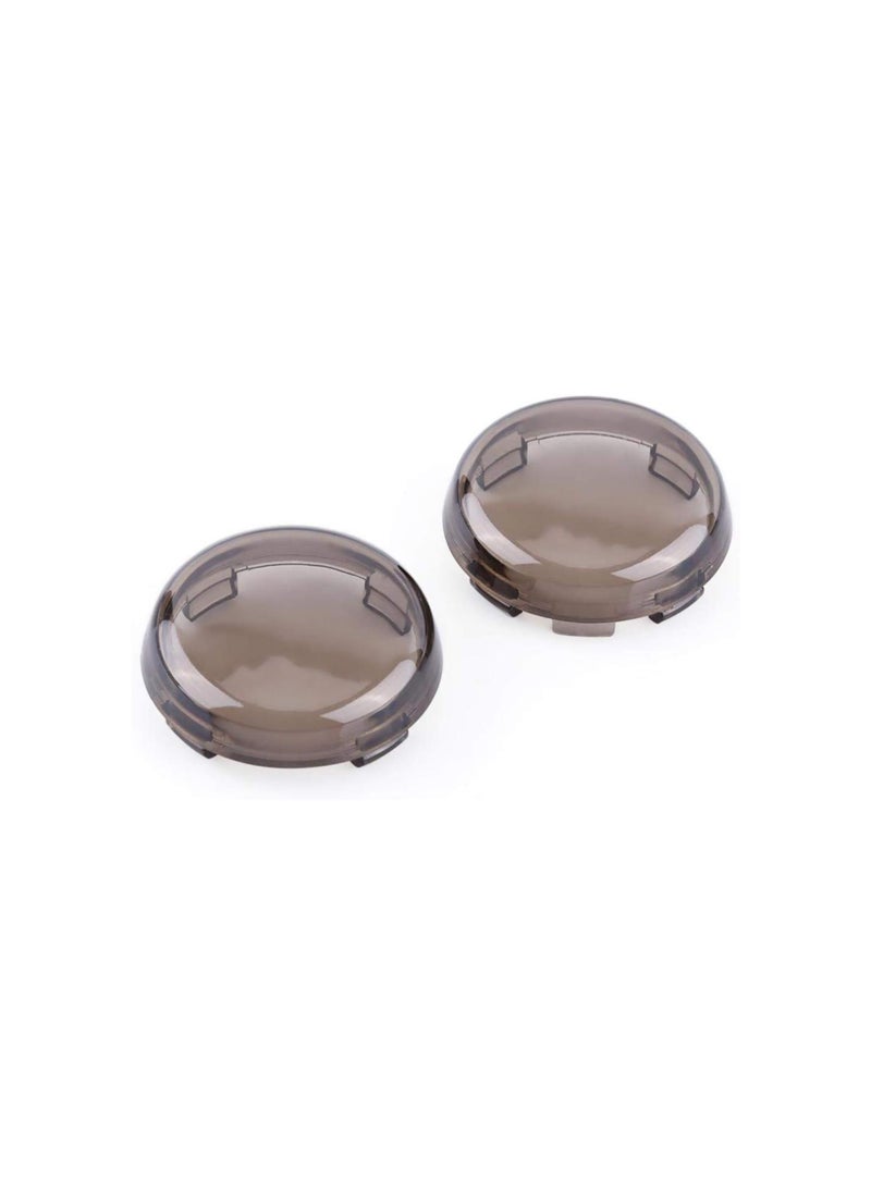 Generic - Turn Signal Light Lens , 2 pcs Motorcycle Turn Signal Light Lens Cover For Dyna Softail Sportster 198615(Smoke) - Image 1