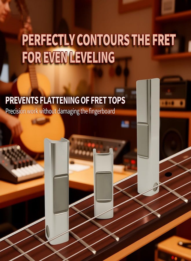 PrimeMach U-File Single Fret Leveler - Precision Tool for Guitar Setup (3-Pack, MN813) - Image 2