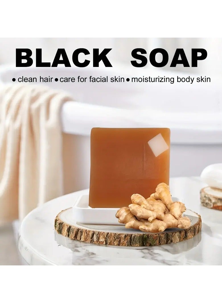 Rozino African Black Soap with Coconut Oil - Deep Cleansing & Nourishing, Alcohol-Free for All Skin Types - Image 2
