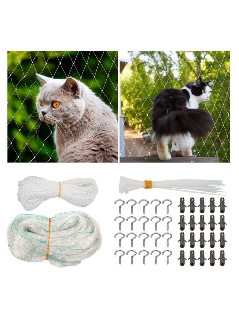 Cat Balcony Balcony, 26x10ft Nylon Pet Anti-Fall Fence Net, Cat Anti-Fall Fence Net Safety Net for Balcony, Window, Stair, Patio