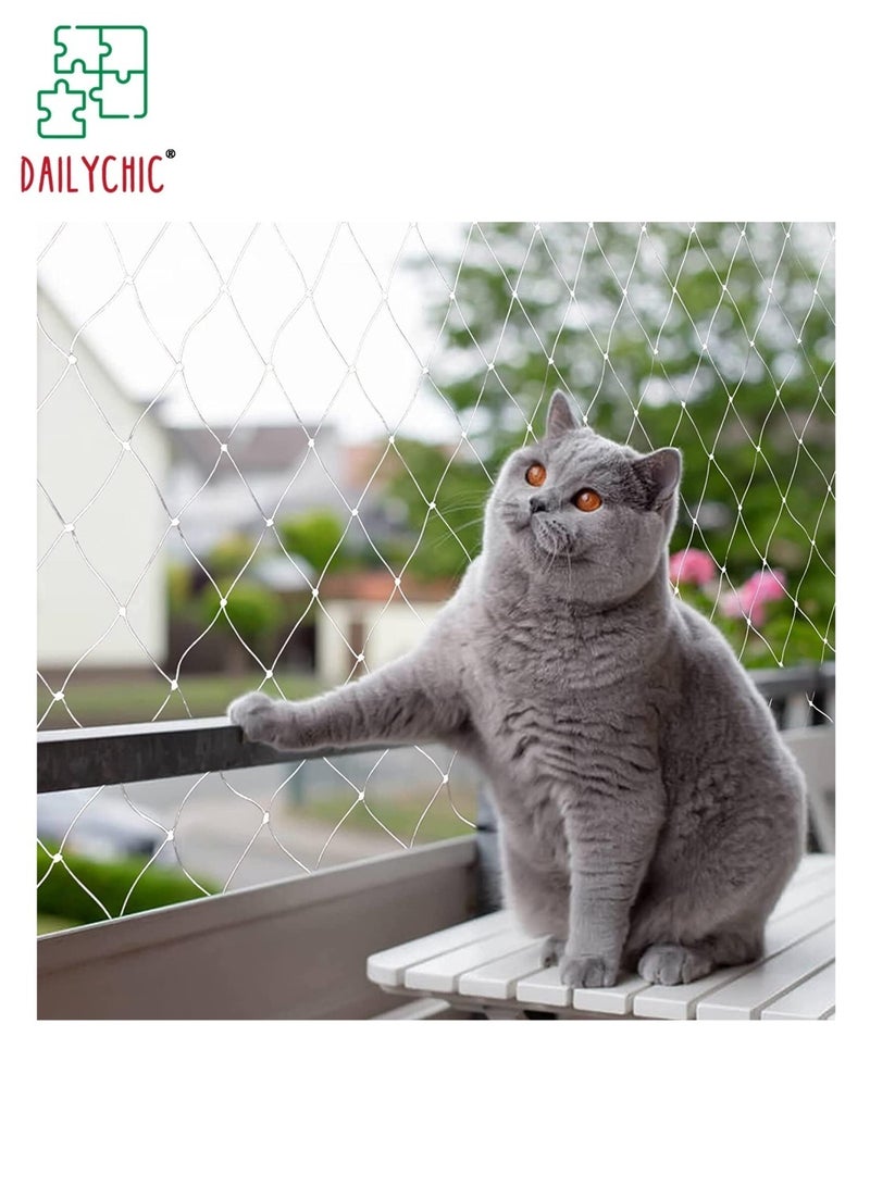 DAILYCHIC Cat Netting Balcony, 26x10ft Nylon Pet Safety Net,Tear Resistant Bird Barrier Fence for Cats, Dogs, Windows,Stairs and Terrace - Image 2