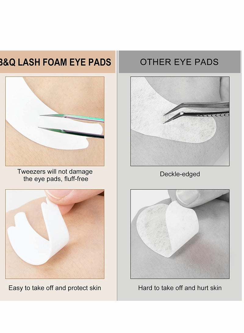 50 Pairs Hypoallergenic Under Eye Pads for Lash Extensions - Lint-Free, Waterproof Foam Eye Patches for Perfect Lash Application, Sticky & Comfortable B&Q LASH Pads - Image 4