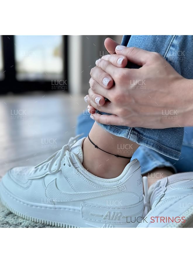 erorex Black Anklet For Women Men Teen Ankle Bracelet Surfer Beach Anklets Cord Waterproof Adjustable Jewelry Unisex Summer Accessories - Image 3