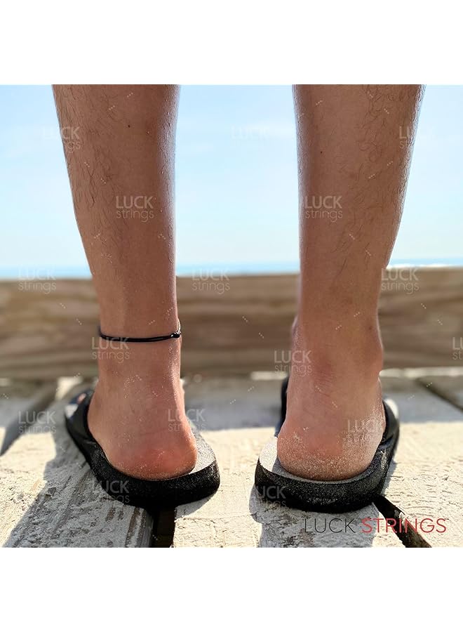 erorex Black Anklet For Women Men Teen Ankle Bracelet Surfer Beach Anklets Cord Waterproof Adjustable Jewelry Unisex Summer Accessories - Image 2