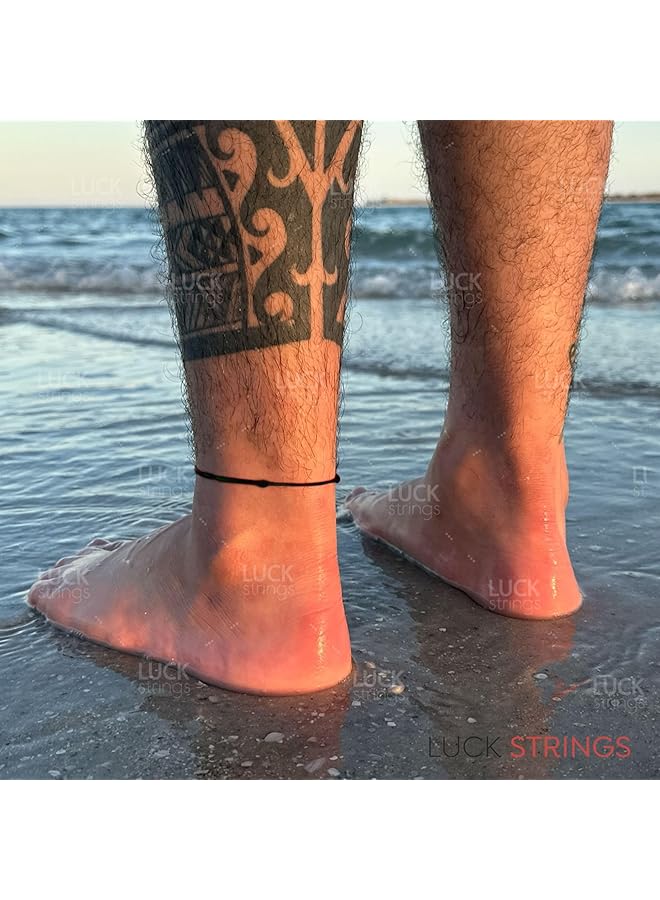 erorex Black Anklet For Women Men Teen Ankle Bracelet Surfer Beach Anklets Cord Waterproof Adjustable Jewelry Unisex Summer Accessories - Image 4