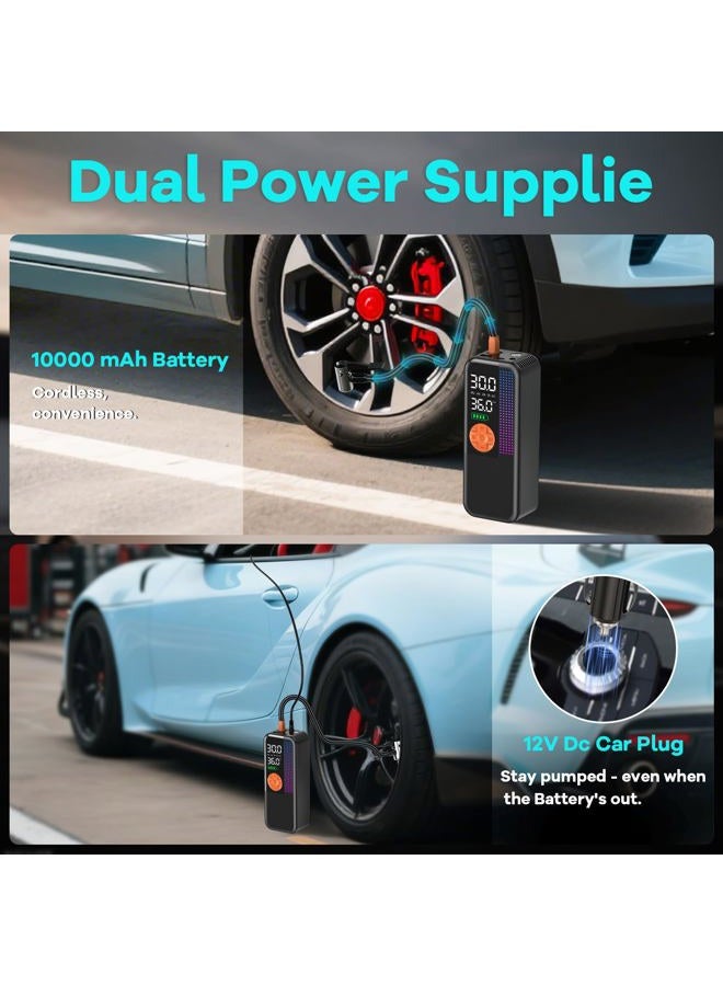 WEOLULI Tire Inflator Portable Air Compressor - Air Pump For Car Tires with Digital Pressure Gauge - Image 4