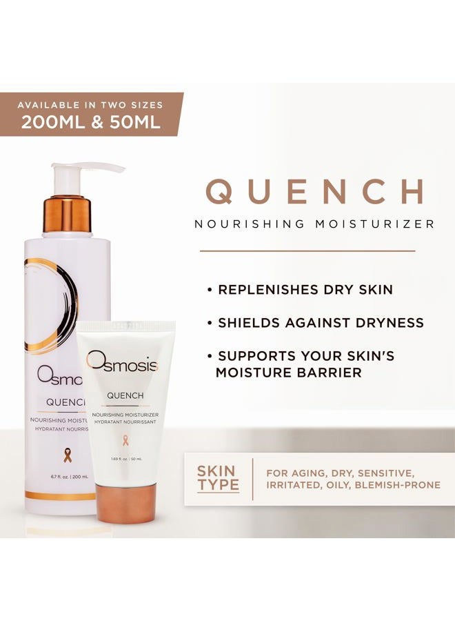 Osmosis QUENCH Daily Hydrating Facial Moisturizer Face Lotion with Jojoba Oil, Shea Butter, and Hyaluronic Acid, For Dry To Normal Skin, 1.69 Fl Oz - Image 2