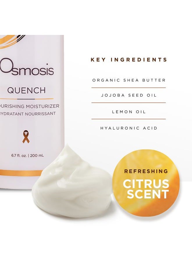 Osmosis QUENCH Daily Hydrating Facial Moisturizer Face Lotion with Jojoba Oil, Shea Butter, and Hyaluronic Acid, For Dry To Normal Skin, 1.69 Fl Oz - Image 3