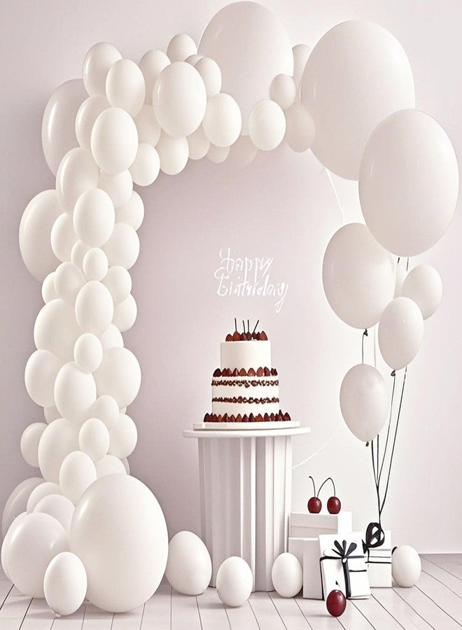 K.E.J. White Balloon,145pcs Premium Latex White Balloons Arch Kit Different Sizes 18 12 10 5 Inch,Balloon Garland Arch for Birthday Party Baby Bridal Shower Wedding Graduation Anniversary Decoration - Image 1
