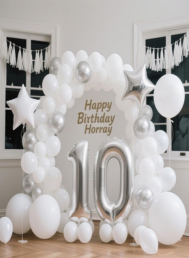 K.E.J. White Balloon,145pcs Premium Latex White Balloons Arch Kit Different Sizes 18 12 10 5 Inch,Balloon Garland Arch for Birthday Party Baby Bridal Shower Wedding Graduation Anniversary Decoration - Image 5