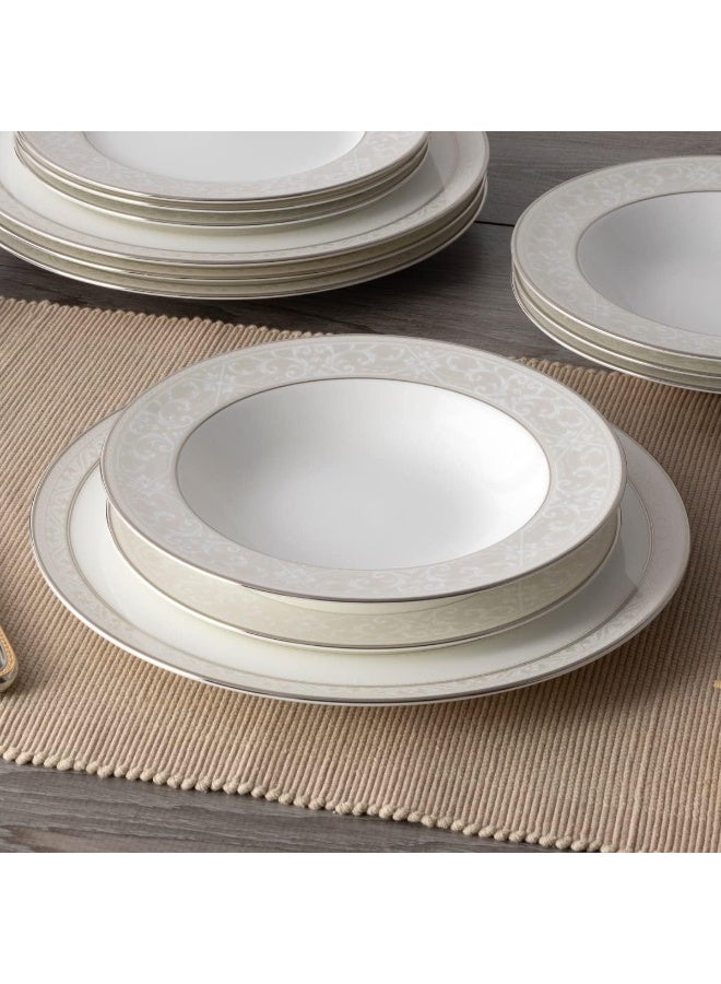 Noritake Noritake Montvale Platinum 12Piece Set Service for 4 in WhiteYellow  - Image 3