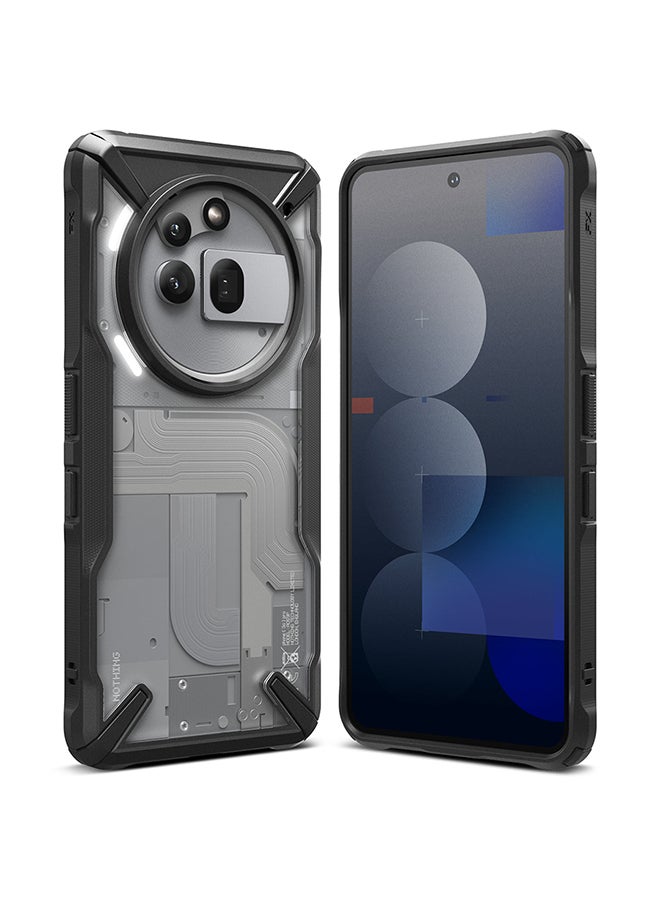 رينجك حافظة Fusion-X لهاتف Nothing (3a) Pro، طلاء مزدوج مضاد للخدش، حافظة هجين متقدمة متينة - أسود - Image 1