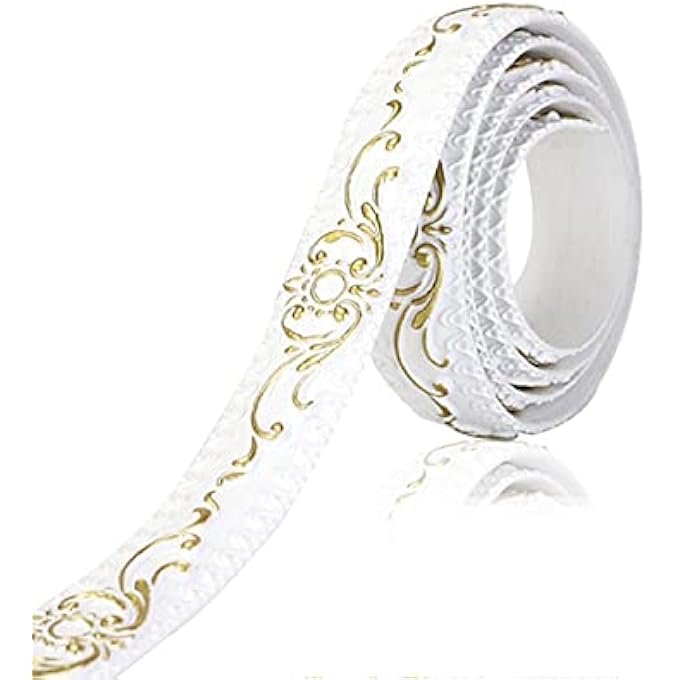 JCOLUSHI FLEXIBLE MOLDING TRIM SELF ADHESIVE, CROWN MOLDING CEILING, WALL PEEL AND STICK FOR MIRROR FURNITURE DOOR WARDROBE HOME DECOR, 1.42 INCH X 16.4 FT