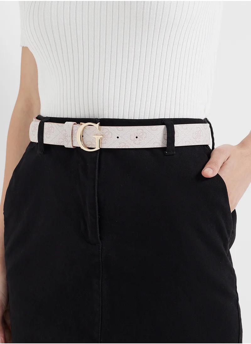 GUESS Logo Detailed None Allocated Hole  Belt