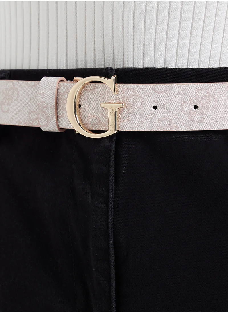 GUESS Logo Detailed None Allocated Hole  Belt