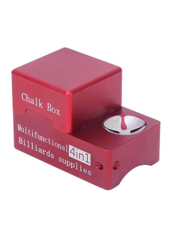 Thoraya 4 in 1 R2 Multi Function Universal Billiard Cue Chalk Holder Portable Mini Cue Tips Chalk Box(Red )  - Image 3