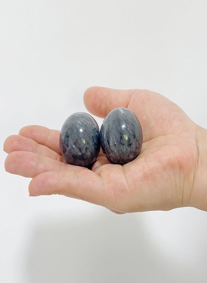 Hmsddan Traditional Chinese Baoding Balls, Marble Health Exercise Stress Relief Balls with an Upgraded Shockproof Imitation Wood Box, Dark Grey, 2-Piece Set, Medium-1.57" - Image 3