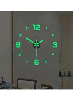 NIBEMINENT Modern 3D Digital Wall Clock Large Luminous Display Silent Operation Perfect For Living Room & Bedroom (The Luminous Style Only Emits Light In Dark Environments)  - Image 1
