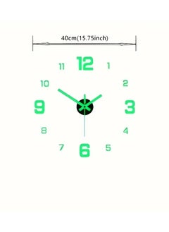 NIBEMINENT Modern 3D Digital Wall Clock Large Luminous Display Silent Operation Perfect For Living Room & Bedroom (The Luminous Style Only Emits Light In Dark Environments)  - Image 3