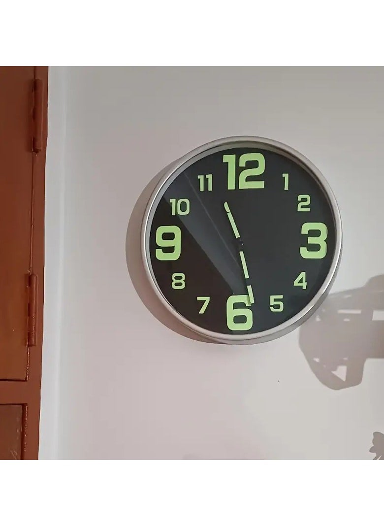 NIBEMINENT Modern 3D Digital Wall Clock Large Luminous Display Silent Operation Perfect For Living Room & Bedroom (The Luminous Style Only Emits Light In Dark Environments)  - Image 4