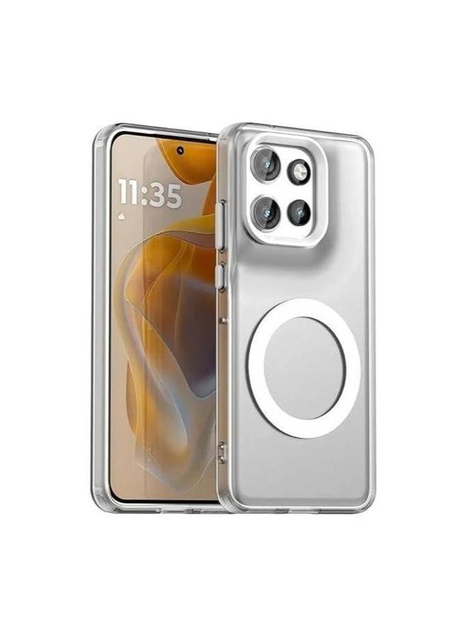 Clear Case Compatible with Motorola Moto Edge 50 Neo, Mag-Safe, Shockproof High-Grade Protection, Yellowing Resistant, Magnetic Classic Hybrid 
