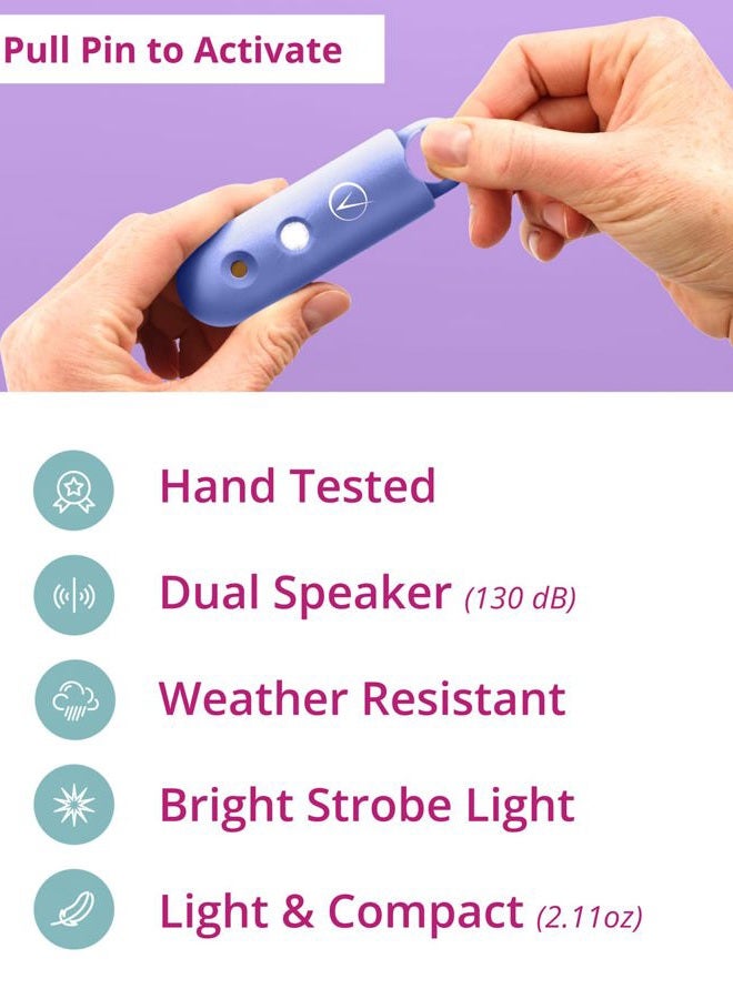 Vantamo Personal Alarms for Women with Strobe LED Light, Extra Loud 130dB Self Defense Keychain with 2 Dynamics, Unique Panic Alarm with Keychain & Keyring for Bag or Backpack and Low Battery Notice - Image 2