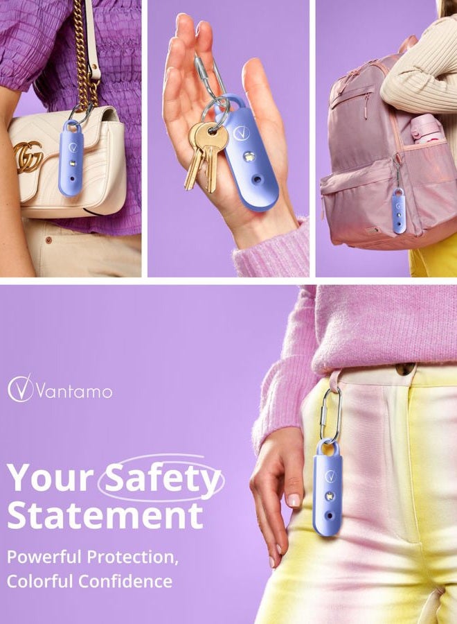 Vantamo Personal Alarms for Women with Strobe LED Light, Extra Loud 130dB Self Defense Keychain with 2 Dynamics, Unique Panic Alarm with Keychain & Keyring for Bag or Backpack and Low Battery Notice - Image 5