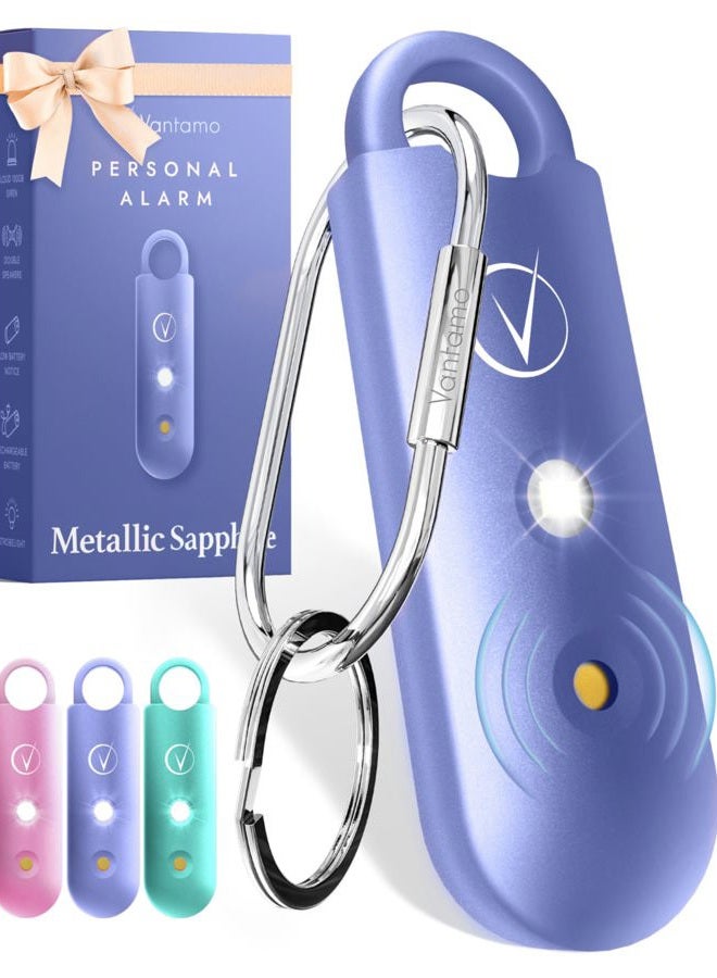 Vantamo Personal Alarms for Women with Strobe LED Light, Extra Loud 130dB Self Defense Keychain with 2 Dynamics, Unique Panic Alarm with Keychain & Keyring for Bag or Backpack and Low Battery Notice - Image 1