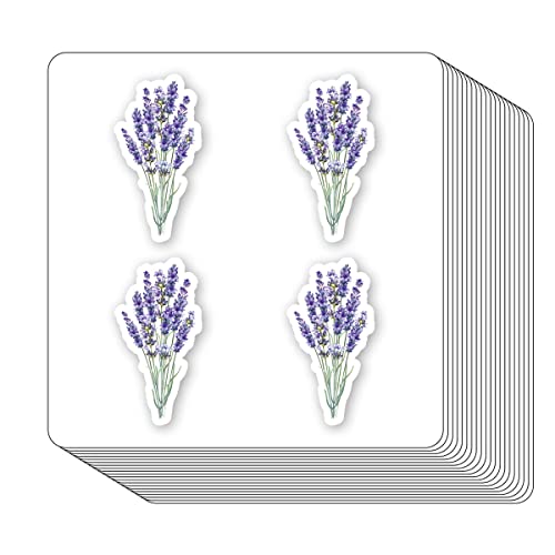 GUVSPTI Lavender Stickers 1in for Scrapbooking Arts Craft Kids DIY Calendars Journals 80Pack - Image 1