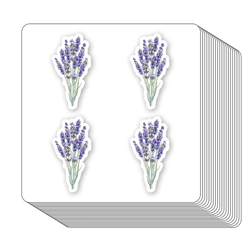 GUVSPTI Lavender Stickers 1in for Scrapbooking Arts Craft Kids DIY Calendars Journals 80Pack - Image 2