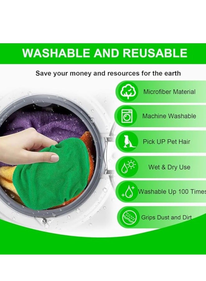 تمر (فاكهة) 10-منصات ممسحة مايكروفايبر قابلة للغسل للكنس - Image 5